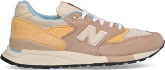 New Balance Suede And Mesh Sneakers With Signature Logo Detail