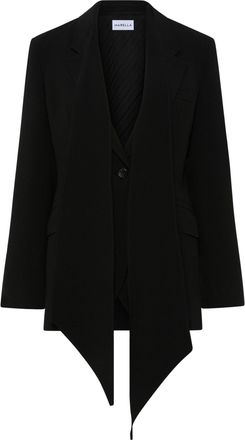Marella Mllottone Asymmetrical Tailored Black Blazer