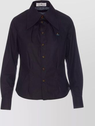 Vivienne Westwood cotton logo-embroidered long-sleeve shirt