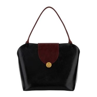 Versace Vivian Large Leather Shoulder Bag - female - Versace - Handbags - Black - ONE SIZE - Bags