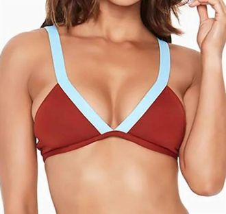 L*Space Farrah Bikini Top In Redwood