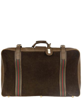 Gucci Brown Suede Large Travel Bag - 70S (Authentic Pre-Loved)