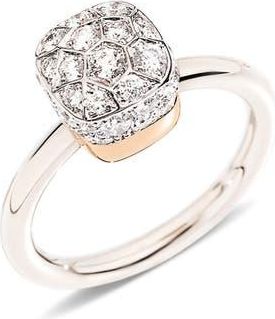 POMELLATO Nudo Petit Diamond Ring in White Gold /Rose Gold at Nordstrom, Size 6.75