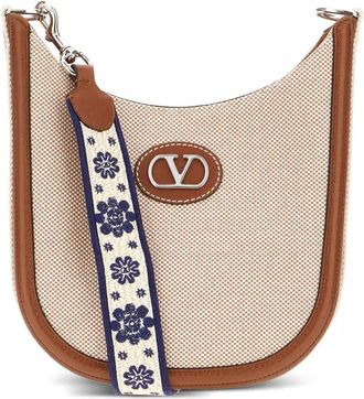 Valentino Garavani Borsa a tracolla con applicazione VLOGO - Toni neutri