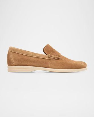 Bally Mens Sullivan Suede Penny Loafers