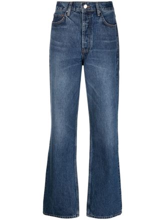 Anine Bing Olsen high-rise straight-leg jeans - women - Organic Cotton/Recycled Cotton - 28 - Blue