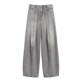 Max Mara Loose-fit Jeans, female, Gray, Size: W26 Allegra Barrel-leg Jeans