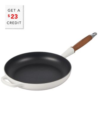 LE CREUSET Signature 10.25In Round Fry Pan With Wood Handle With $23 Credit