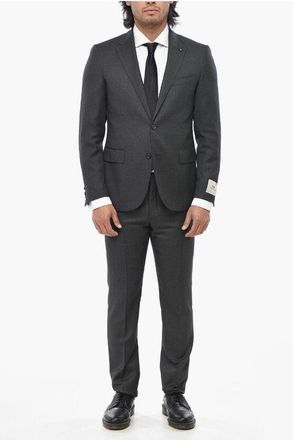 Corneliani CC COLLECTION Virgin Wool Suit RIGHT Birds Eye size 48