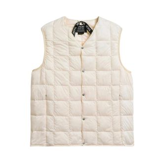 TAION Taion, Jassen, Heren, Wit, M, Polyester, V-hals donsjack