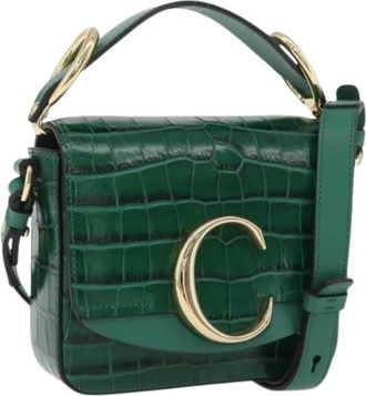 Chlo&eacute; Pre-owned Mini Bag - Dames - Vintage Mini Tas - Groen - ONE Size - Leer - Vintage
