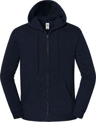 Fruit Of The Loom Fruit of the Loom Herren Iconic Premium Volledige Rits Hoodie (Diep Marineblauw)