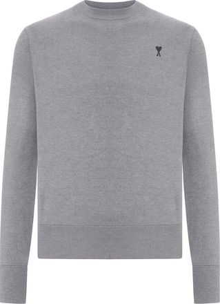 Ami CREWNECK SWEATER AMI DE COEUR IN MERINO WOOL - Ami Paris - Man