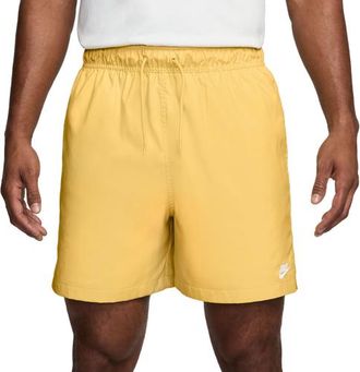 Nike Mens Club Flow Shorts - Gold/White Size XXL