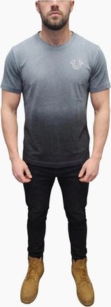 True Religion Mens True Religion 109300 Mens T Shirts - Charcoal And Black - Size: 38