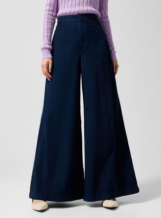 Polo Ralph Lauren Womens Ultra-wide-leg poplin jean