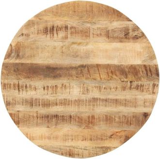 vidaXL Piano Tavolo in Legno Massello di Mango Rotondo 15-16 mm 80 cm - Vidaxl
