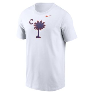Nike Clemson Palmetto C Nike Mens College T-Shirt in White | N19910ACLN-A5W