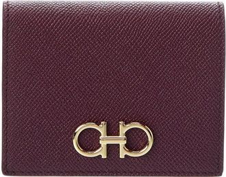 Ferragamo Ferragamo Gancini Leather Card Case