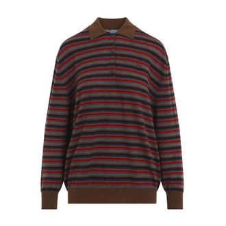 Prada Cashmere Polo - female - Prada - Cashmere Knitwear - Multicolor - XS - Knitwear