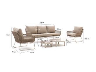 Intenso Furniture Intenso Isorella/Sarsina stoel-bank loungeset 4-delig