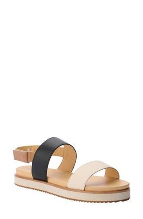Nisolo Go-To Flatform Slingback Sandal in Bone/Black at Nordstrom Rack, Size 8.5
