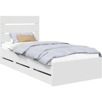 vidaXL Estructura De Cama Con Caj&oacute;n 90 X 190 Cm Madera Ingenieril Vidaxl