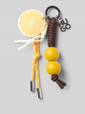 HUGO BOSS Schl&uuml;sselanh&auml;nger mit Zitrone-Applikation Modell BECKY_CHARM in GELB, Gr&ouml;&szlig;e 1