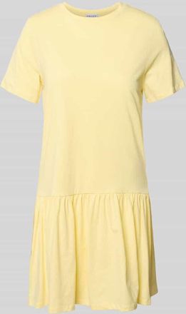 Pieces Regular Fit T-Shirt-Kleid aus reiner Baumwolle Modell DISSO in Hellgelb, Gr&ouml;&szlig;e XL