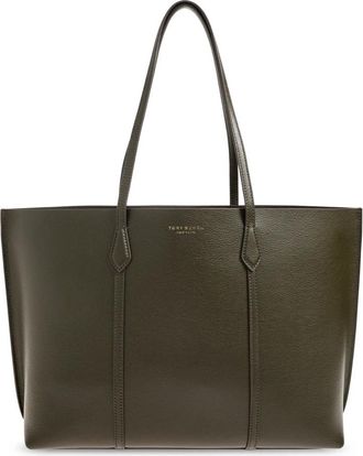Tory Burch Perry Tote - Dames - Shoppers - Groen - ONE Size - Katoen - Tassen