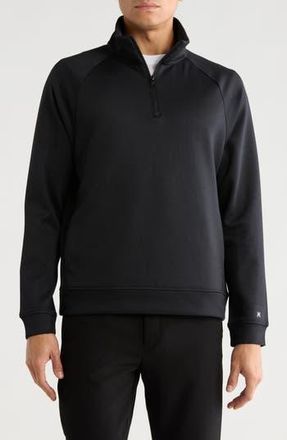 Kenneth Cole Active Raglan Sleeve Quarter Zip Pullover in Black at Nordstrom Rack, Size Xx-Large