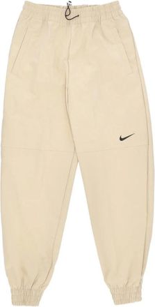 Nike Sportswear Woven Swoosh Pant Team - Dames - Trainingsbroeken - Beige - L - Polyester - Fitness