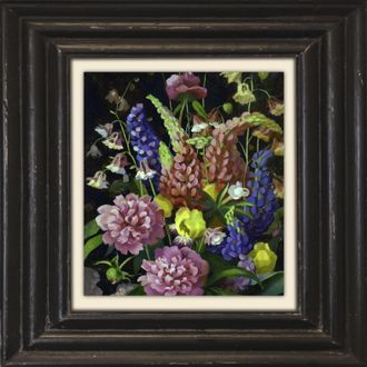 Queence Leinwandbild »Blumen« Blumenbilder Garten Gartenbilder Kunst Stillleben Premium-Leinwandstoff, Handarbeit aus Deutschland, 40x40cm