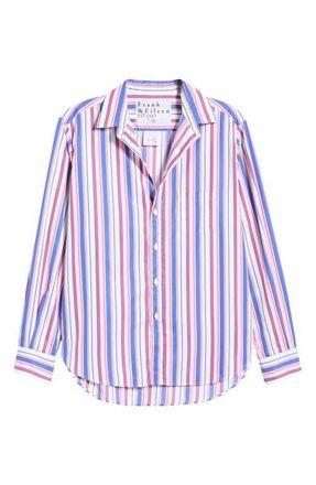 Frank & Eileen Eileen Relaxed Button-Up Shirt in Multicolor Stripe at Nordstrom, Size X-Large