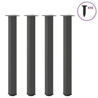 Berkfield Home Coffee Table Legs 4 pcs Anthracite 100-102 cm Steel in Black