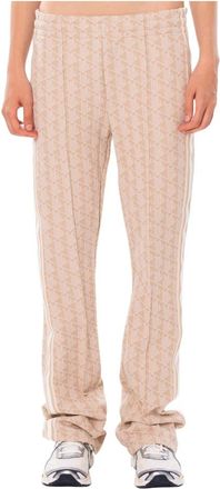 Lacoste Monogram Jacquard Track Pants - Dames - Sweatpants - Beige - S - Broeken