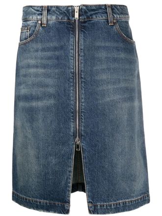 Stella McCartney Denim midi-rok - Blauw