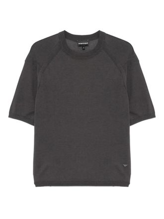 Emporio Armani fine-knit T-shirt - Grey