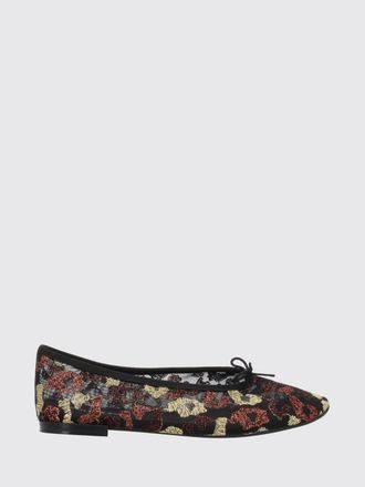 Repetto Ballerina Lilouh Repetto in nylon a rete con ricamo animalier