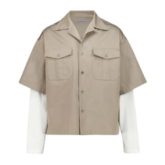 Balenciaga Casual Hemden - Heren - Overhemden - Beige - Maat: XL