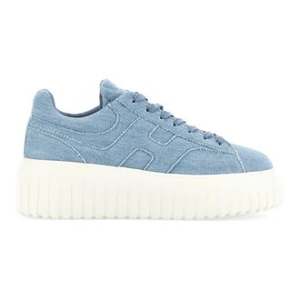 Hogan Sneakers, female, Blue, Size: 6 US H-Stripes Denim Sneakers
