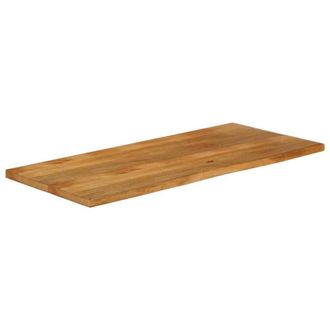 Berkfield Home Table Top Live Edge 140x60x2.5 cm Solid Wood Mango in Brown