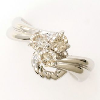 C&A Brown Platinum Platinum 900 Band Ring (Pre-Owned)
