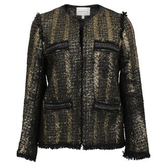 Sandro Sandro Cropped Blazer in Metallic Tweed