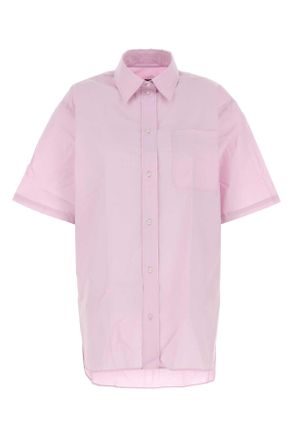 SOEUR Pink Poplin Bobbie Oversize Shirt