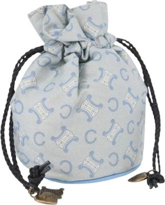 Celine Pre-owned Pouch - Dames - Vintage Tas - Blauw - ONE Size - Leer - Vintage