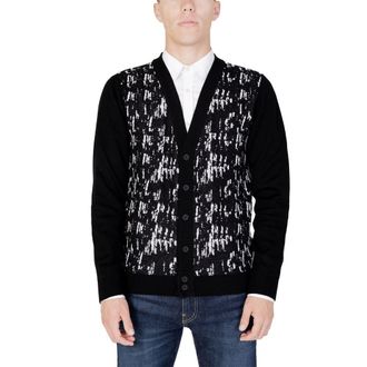 Antony Morato Zwart Witte Cardigan Breigoed