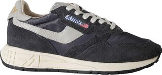 Autry Black Reelwind Low Suede Inserts Leather Sneakers