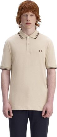Fred Perry Heren Twin Tip Poloshirt (Warm Beige)
