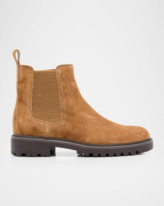 Vince Mens Dave Suede Lug-Sole Chelsea Boots